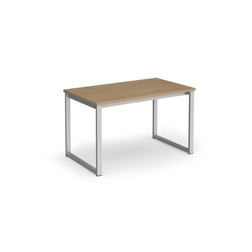 Otto benching solution dining table 1200mm wide silver frame kendal oak top - TAOT1200-S-KO