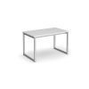 Otto benching solution dining table 1200mm wide  silver frame white top - TAOT1200-S-WH