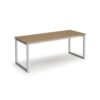 Otto benching solution dining table 1800mm wide  silver frame kendal oak top - TAOT1800-S-KO