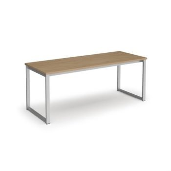 Otto benching solution dining table 1800mm wide silver frame kendal oak top - TAOT1800-S-KO