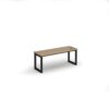 Otto benching solution low bench 1050mm wide black frame kendal oak top - LB1050-K-KO