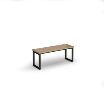 Otto benching solution low bench 1050mm wide black frame kendal oak top - LB1050-K-KO