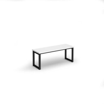 Otto benching solution low bench 1050mm wide black frame white top - LB1050-K-WH
