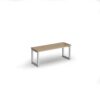 Otto benching solution low bench 1050mm wide silver frame kendal oak top - LB1050-S-KO