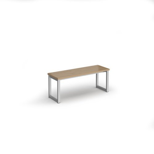 Otto benching solution low bench 1050mm wide silver frame kendal oak top - LB1050-S-KO