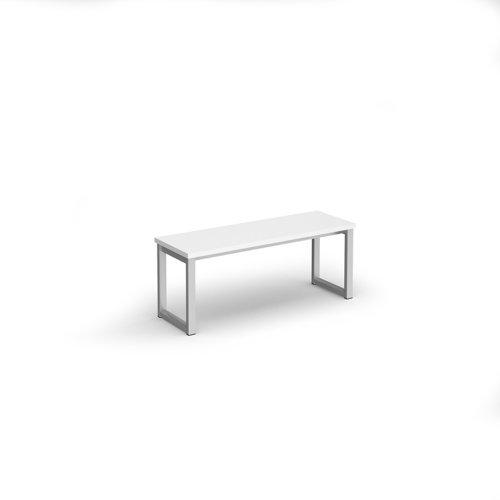 Otto benching solution low bench 1050mm wide silver frame white top - LB1050-S-WH