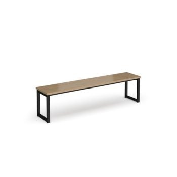 Otto benching solution low bench 1650mm wide black frame kendal oak top - LB1650-K-KO
