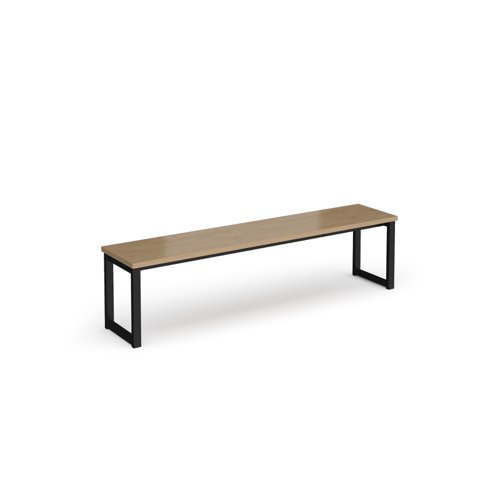 Otto benching solution low bench 1650mm wide black frame kendal oak top - LB1650-K-KO