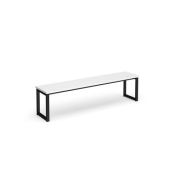Otto benching solution low bench 1650mm wide black frame white top - LB1650-K-WH
