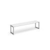 Otto benching solution low bench 1650mm wide silver frame white top - LB1650-S-WH