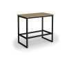 Otto Poseur benching solution dining table 1200mm wide  black frame kendal oak top - PTAOT1200-K-KO
