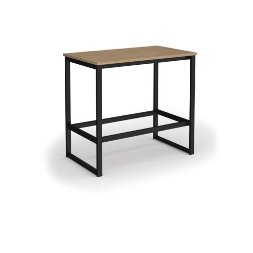 Otto Poseur benching solution dining table 1200mm wide black frame kendal oak top - PTAOT1200-K-KO