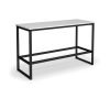 Otto Poseur benching solution dining table 1800mm wide  black frame white top - PTAOT1800-K-WH