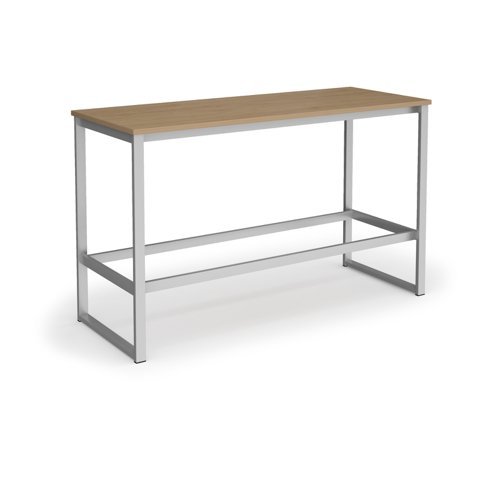 Otto Poseur benching solution dining table 1800mm wide silver frame kendal oak top - PTAOT1800-S-KO