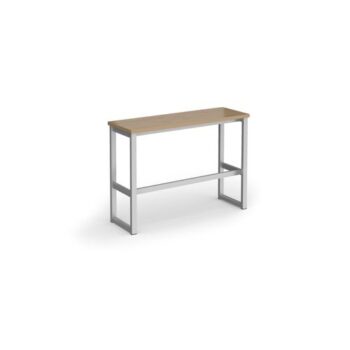 Otto Poseur benching solution high bench 1050mm wide silver frame kendal oak top - HB1050-S-KO
