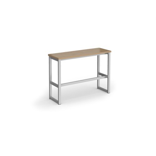 Otto Poseur benching solution high bench 1050mm wide silver frame kendal oak top - HB1050-S-KO