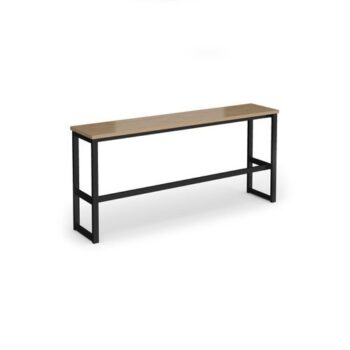 Otto Poseur benching solution high bench 1650mm wide black frame kendal oak top - HB1650-K-KO