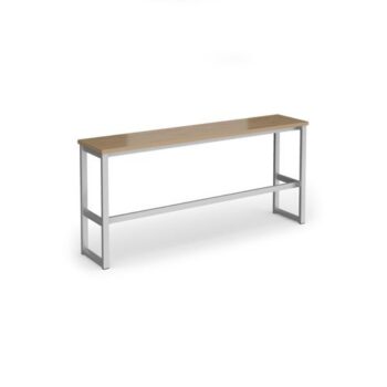 Otto Poseur benching solution high bench 1650mm wide silver frame kendal oak top - HB1650-S-KO