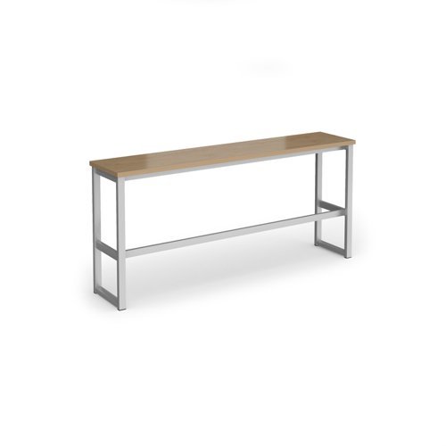 Otto Poseur benching solution high bench 1650mm wide silver frame kendal oak top - HB1650-S-KO