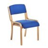 Prague wooden conference chair with no arms blue - PRA50002-B