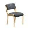 Prague wooden conference chair with no arms charcoal - PRA50002-C