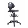 Prema polyurethane industrial operator chair with contoured back support black - PRM300G1