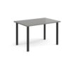 Rectangular black radial leg meeting table 1200mm x 800mm onyx grey - DRL1200-K-OG