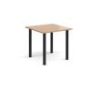 Rectangular black radial leg meeting table 800mm x 800mm beech - DRL800-K-B