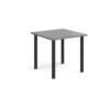Rectangular black radial leg meeting table 800mm x 800mm onyx grey - DRL800-K-OG
