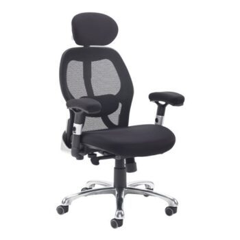 Sandro mesh back executive chair with black air mesh seat and head rest - SND300K2-K