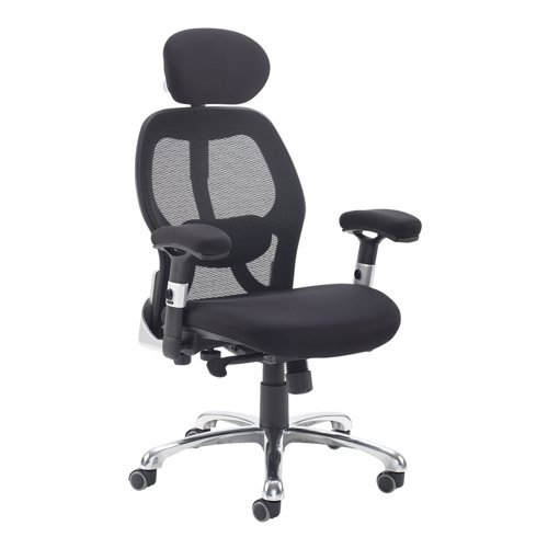 Sandro mesh back executive chair with black air mesh seat and head rest - SND300K2-K