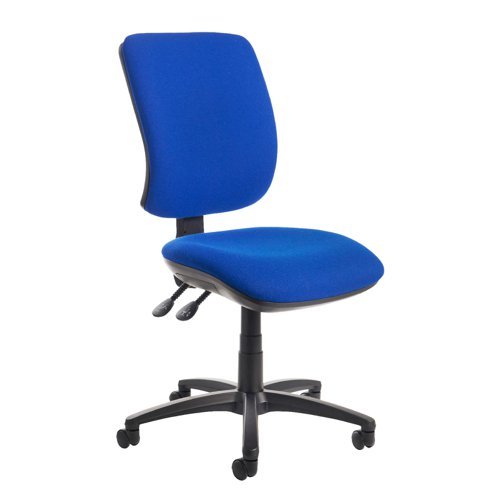 Senza High fabric back operator chair with no arms blue - SH40-000-BLU