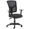 Senza mesh back operator chair with adjustable arms black - SM44-000-BLK