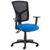 Senza mesh back operator chair with adjustable arms blue - SM44-000-BLU