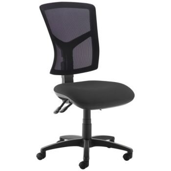 Senza mesh back operator chair with no arms black - SM40-000-BLK