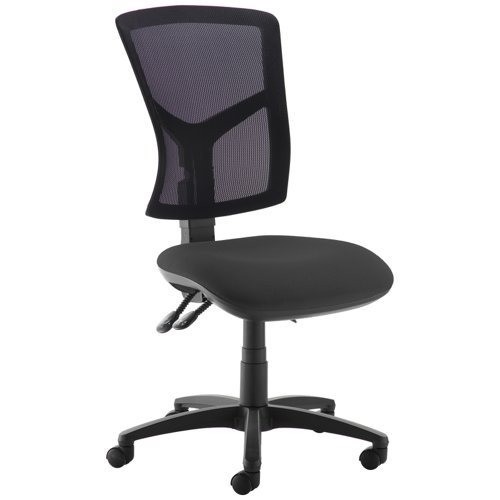 Senza mesh back operator chair with no arms black - SM40-000-BLK
