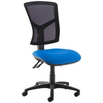 Senza mesh back operator chair with no arms blue - SM40-000-BLU