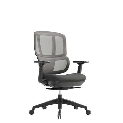 Shelby black mesh back operator chair with black fabric seat - SHL300K2-K