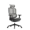Shelby black mesh back operator chair with headrest and black fabric seat - SHL301K2-K
