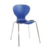 Sienna one piece shell chair with chrome legs (pack of 4) blue - SIE50001-B
