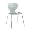 Sienna one piece shell chair with chrome legs (pack of 4) grey - SIE50001-G