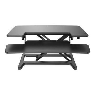 Sora height adjustable sit stand workstation for desks Black - SHAW-K
