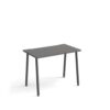 Sparta straight desk 1000mm x 600mm with A-frame legs charcoal frame grey top - SP610-OG