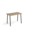 Sparta straight desk 1000mm x 600mm with A-frame legs charcoal frame oak top - SP610-KO