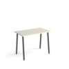 Sparta straight desk 1000mm x 600mm with A-frame legs charcoal frame white top - SP610-WH