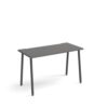 Sparta straight desk 1200mm x 600mm with A-frame legs charcoal frame grey top - SP612-OG