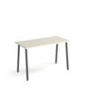 Sparta straight desk 1200mm x 600mm with A-frame legs charcoal frame white top - SP612-WH