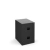 Steel 2 drawer contract filing cabinet 711mm high black - DCF2K