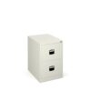 Steel 2 drawer contract filing cabinet 711mm high white - DCF2WH