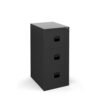 Steel 3 drawer contract filing cabinet 1016mm high black - DCF3K